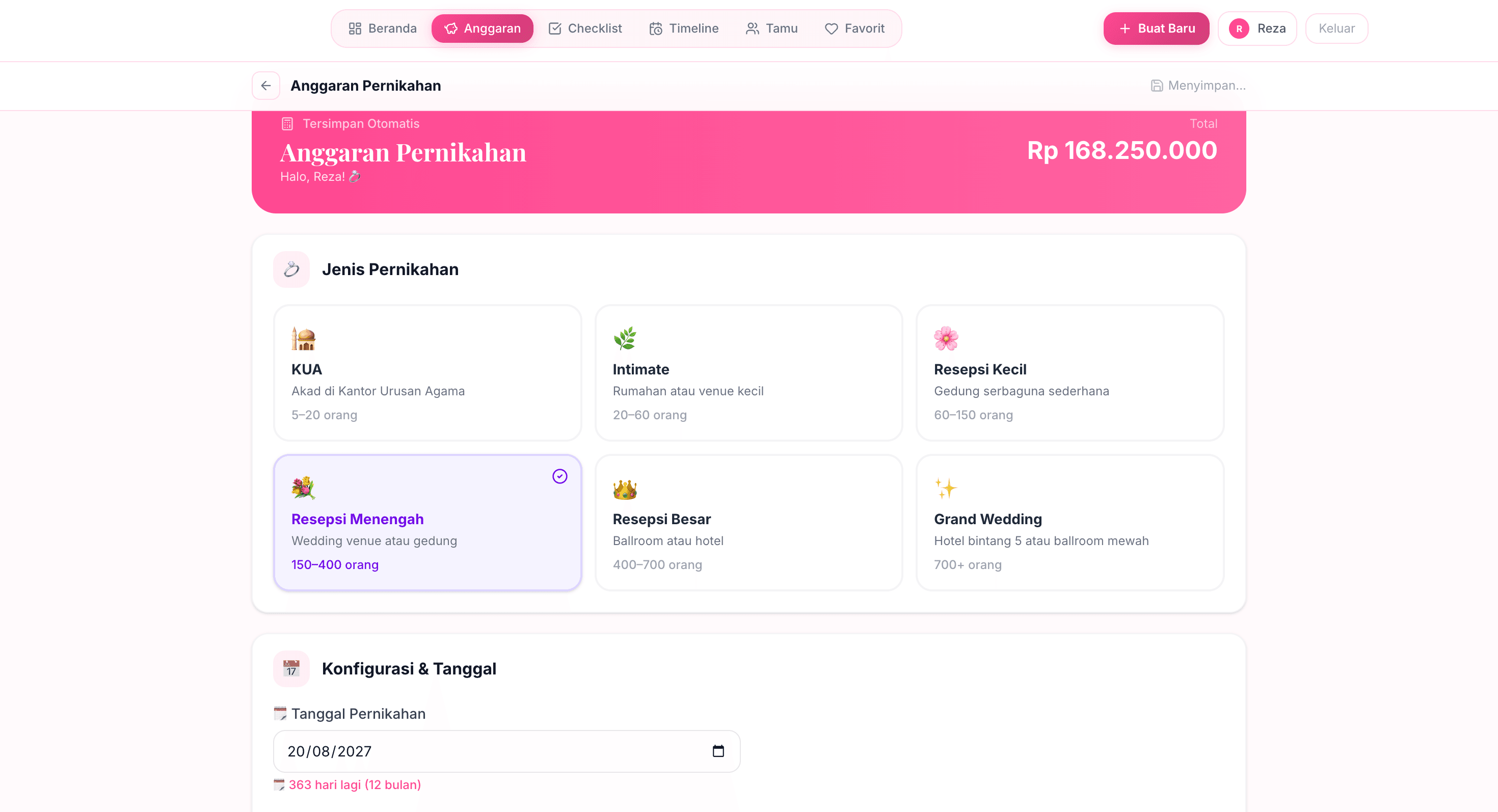 Perencanaan dan alokasi anggaran pernikahan